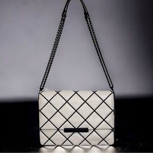 KATE SPADE NEW YORK Emerson Place Purse Overlay Lenia Black White Crossbody